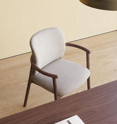 Casa Mobiliário Luxo High End Nórdico Solid Ash Madeira Dobrada Encosto De Volta Espuma De Alta Densidade Poltrona de Braço