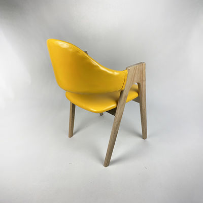 Luxo comercial de estilo moderno Cadeira de jantar de pernas de madeira