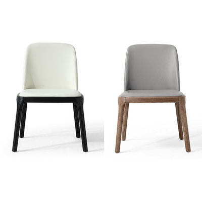 Cadeira de jantar de luxo de tecido totalmente estofada de cinza nórdico estilo moderno de luxo para mobiliário de sala de jantar