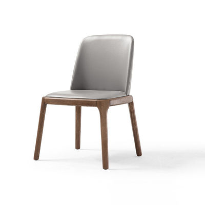 Cadeira de jantar de luxo de tecido totalmente estofada de cinza nórdico estilo moderno de luxo para mobiliário de sala de jantar