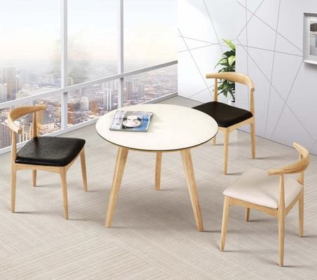 Conjunto de mesa de jantar e cadeira de madeira maciça com altura ajustável