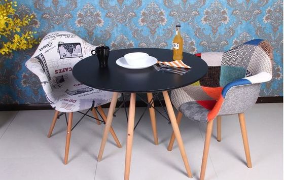 Conjunto de mesa de jantar e cadeira de madeira maciça com altura ajustável