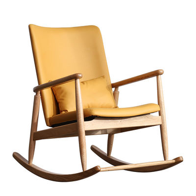 Estilo de design de transição cadeira de lazer de escritório de madeira maciça com almofada macia e competitivo