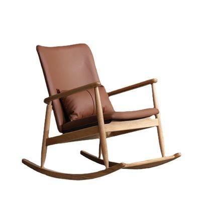 Estilo de design de transição cadeira de lazer de escritório de madeira maciça com almofada macia e competitivo