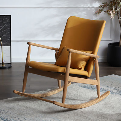 Estilo de design de transição cadeira de lazer de escritório de madeira maciça com almofada macia e competitivo
