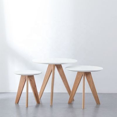 Casa Mobiliário Moderno Desenhos Altura ajustável Mesa de café Restaurante Mesa redonda de madeira maciça Mesa de jantar