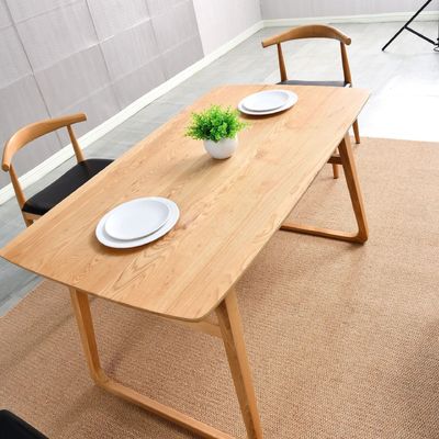 Casa Mobiliário Garantida Mesa de jantar de madeira retangular para decoração de sala de jantar
