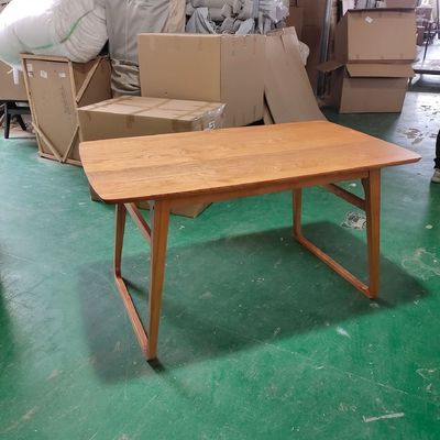 Casa Mobiliário Garantida Mesa de jantar de madeira retangular para decoração de sala de jantar