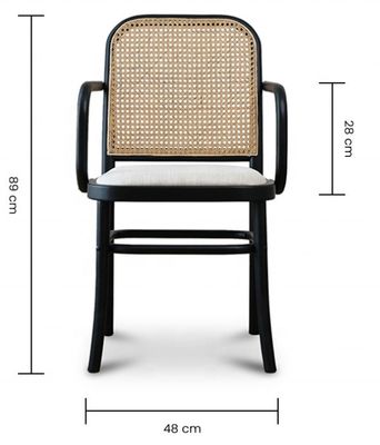 Cadeira de braço de refeição de retalho de rotão de madeira de design antigo para OEM / ODM e estilo de cadeira de lazer