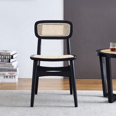Cadeiras de refeição de rotão de madeira ajustáveis com estilo de design moderno e madeira de cinza