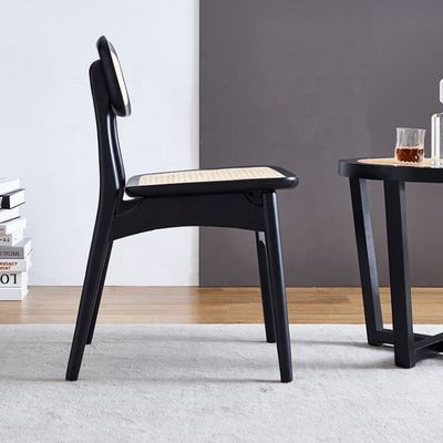 Cadeiras de refeição de rotão de madeira ajustáveis com estilo de design moderno e madeira de cinza