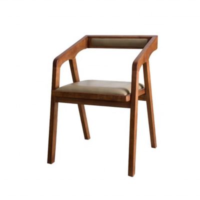 Armrest cadeira de madeira para café moderno e restaurante área de estar na sala de estar