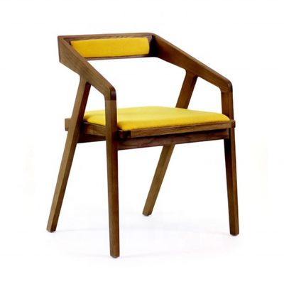 Armrest cadeira de madeira para café moderno e restaurante área de estar na sala de estar