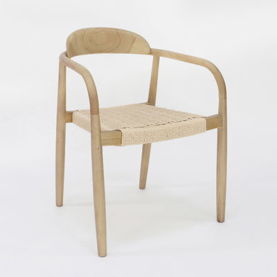 Melhor Venda Sala de estar moderna Braço de madeira cadeira de corda com braço e embalagem de correio