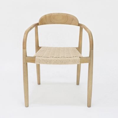 Melhor Venda Sala de estar moderna Braço de madeira cadeira de corda com braço e embalagem de correio