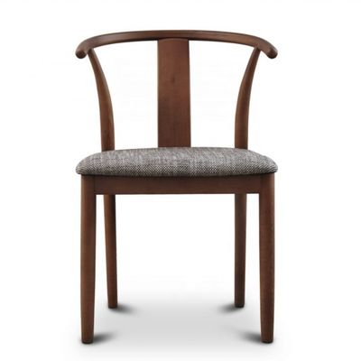 Mobiliário Vintage de Café Madeira Sólida Cadeira Wishbone com almofada e acabamento de mogno Garantia de dois anos