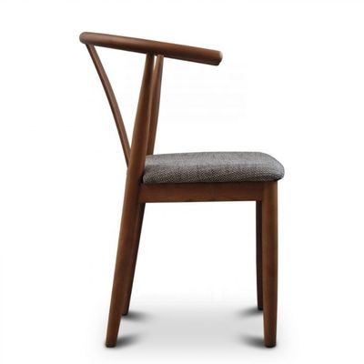 Mobiliário Vintage de Café Madeira Sólida Cadeira Wishbone com almofada e acabamento de mogno Garantia de dois anos