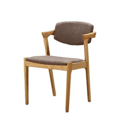 NC/PU Finish de pintura de madeira maciça cadeira de jantar de couro para restaurante durável