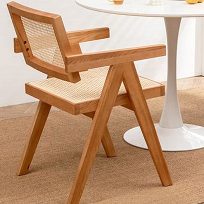 Cadeira de Wicker de Rattan de tecido acolchado confortável para experiência de refeição em casa e restaurante