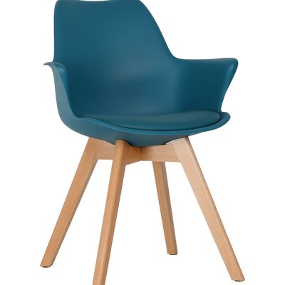 Cadeira de jantar de design de plástico moderno e colorido durável