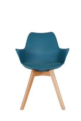 Cadeira de jantar de design de plástico moderno e colorido durável