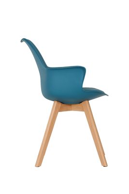 Cadeira de jantar de design de plástico moderno e colorido durável