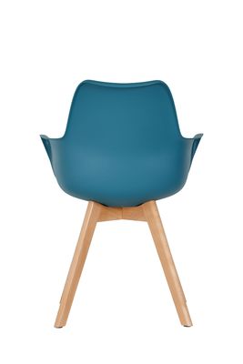 Cadeira de jantar de design de plástico moderno e colorido durável