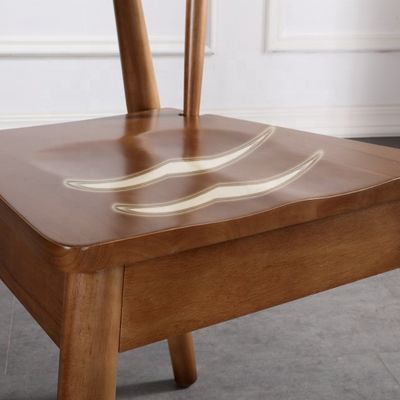 Cadeira de jantar nórdica moderna de madeira negra de nozes para Europa de luxo Restaurante Hotel Mobiliário de sala de estar em estilo de design