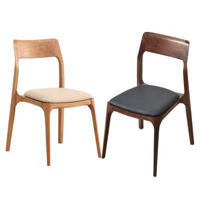 Mobiliário doméstico nórdico moderno cadeira de jantar de madeira de cinzas empilhável sem design dobrado madeira específica