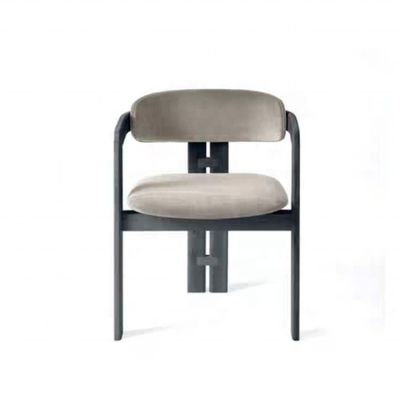 Embalagem de correio Tecido preto de madeira maciça Tecido Nordic Light Luxury Dining Chair para sala de jantar Mobiliário que exala luxo