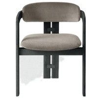 Embalagem de correio Tecido preto de madeira maciça Tecido Nordic Light Luxury Dining Chair para sala de jantar Mobiliário que exala luxo