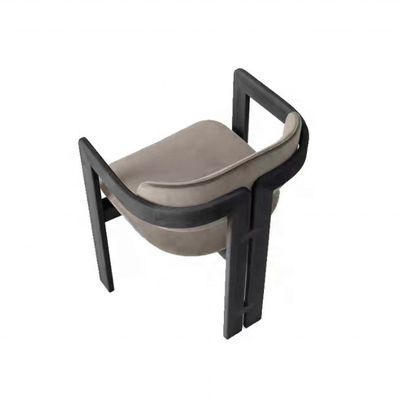 Embalagem de correio Tecido preto de madeira maciça Tecido Nordic Light Luxury Dining Chair para sala de jantar Mobiliário que exala luxo