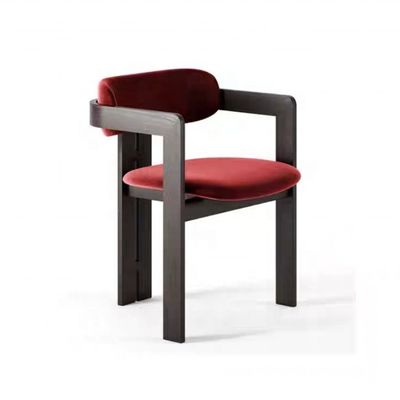 Embalagem de correio Tecido preto de madeira maciça Tecido Nordic Light Luxury Dining Chair para sala de jantar Mobiliário que exala luxo