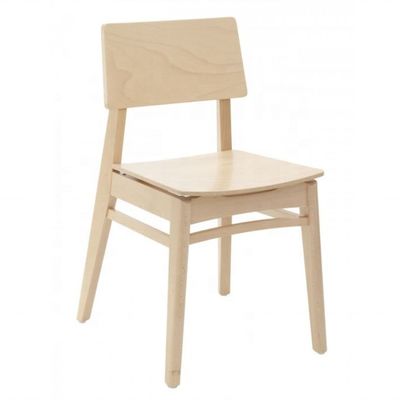 Casa Móveis Estilo nórdico Cadeira de jantar de madeira maciça para apartamentos pequenos Design durável