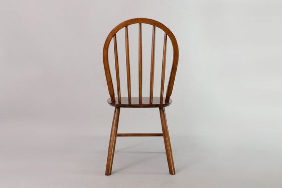 Cadeira de jantar moderna nórdica com encosto e moldura de madeira maciça em acabamento de tinta NC / PU