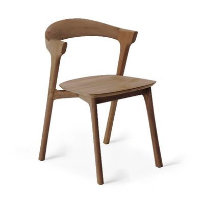 Cadeira de lazer de madeira nórdica confortável e elegante para Hotel Garden Coffee Shop 53cm*50cm*76cm