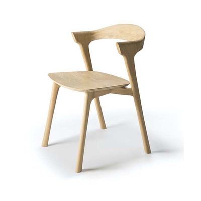 Cadeira de lazer de madeira nórdica confortável e elegante para Hotel Garden Coffee Shop 53cm*50cm*76cm