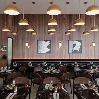 Cadeira de jantar de madeira empilhável a preços acessíveis para comercial em estilo de design contemporâneo