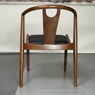 Cadeira de jantar em madeira de madeira japonesa Wingback empilhável com altura ajustável e personalização
