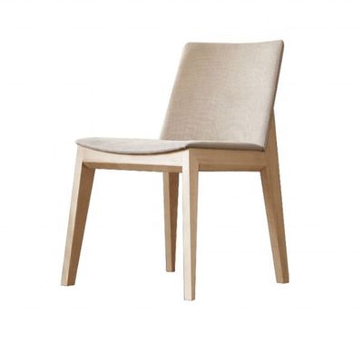 Simple Design Restaurante Sala de estar Cadeira de jantar de tecido com encosto ajustável e pernas de madeira internas