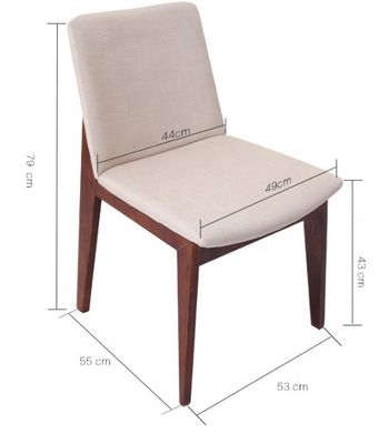 Simple Design Restaurante Sala de estar Cadeira de jantar de tecido com encosto ajustável e pernas de madeira internas