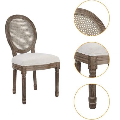 Cadeira de braço de madeira com altura ajustável em estilo de design europeu para restaurantes franceses de luxo vintage