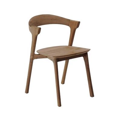 Solid Wood Teak/Ash Hotel Farmhouse Cadeira de Jantar Simples e Criativa ao Ar Livre