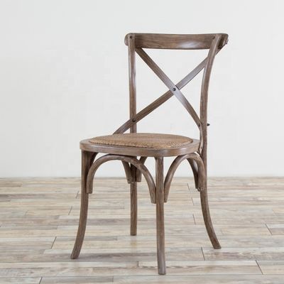 Elegante Design Sorvete Cor Madeira empilhável Cruz de volta Vintage cadeira de sala de jantar para madeira