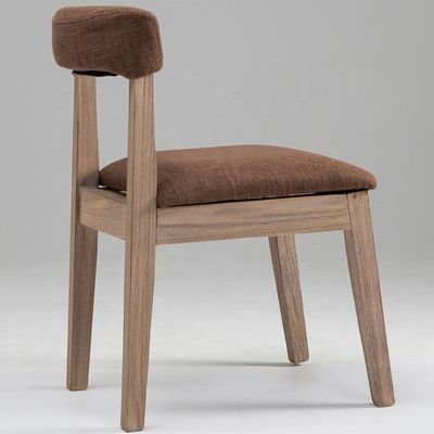 Boa cadeira de jantar personalizada de luxo com requintado trabalho e material de couro de madeira