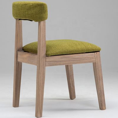 Boa cadeira de jantar personalizada de luxo com requintado trabalho e material de couro de madeira