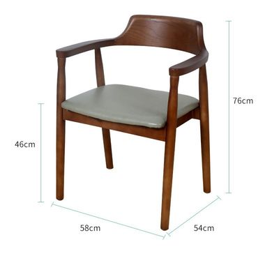 Cadeira de refeição de madeira sólida para restaurantes não dobrável e serviço OEM aceito