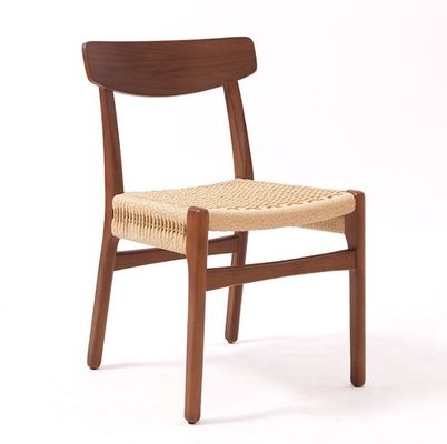 Cadeira de jantar de madeira sólida de cordão tecido moderno para restaurante de hotel W50*D50*H77 cm Embalagem de correio Y