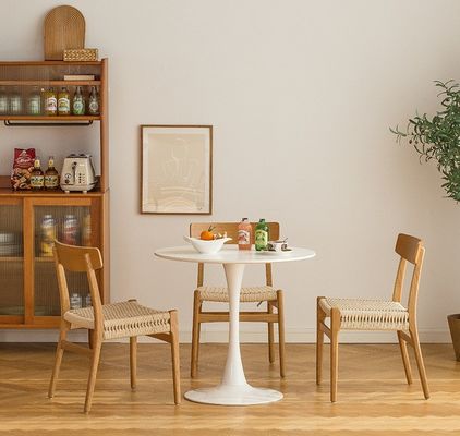 Cadeira de jantar de madeira sólida de cordão tecido moderno para restaurante de hotel W50*D50*H77 cm Embalagem de correio Y