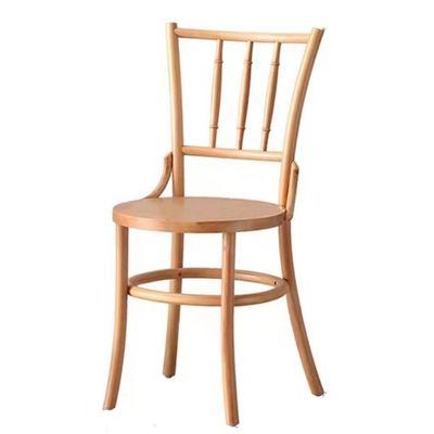 Cadeira de jantar de madeira maciça e rotão para restaurante W36*D42*H88 cm
